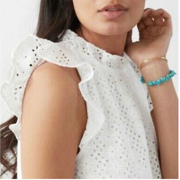 NWT Paris Atelier & other stories white eyelet mini cotton dress 6 - Picture 4 of 11